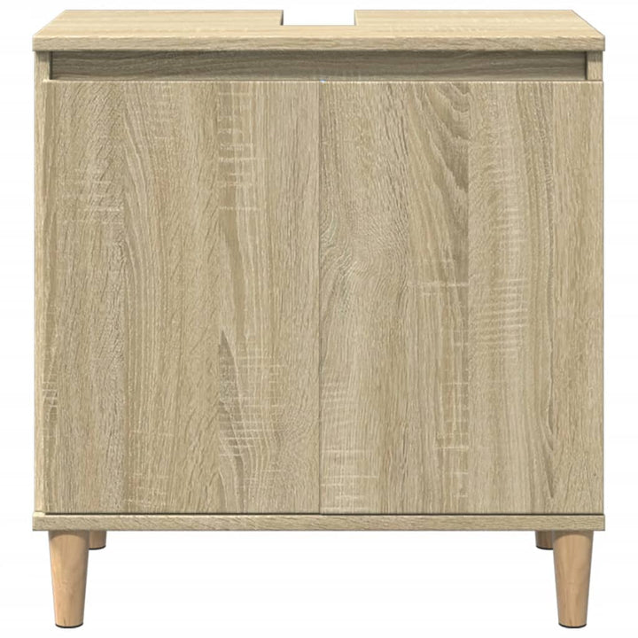 underskab til håndvask 58x33x60 cm konstrueret træ sonoma-eg