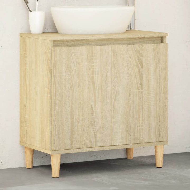 underskab til håndvask 58x33x60 cm konstrueret træ sonoma-eg