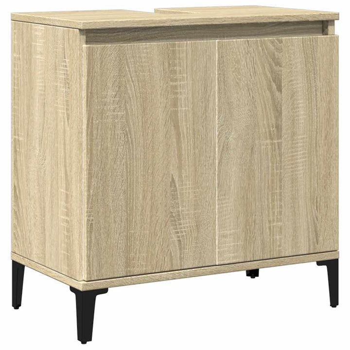 underskab til håndvask 58x33x60 cm konstrueret træ sonoma-eg