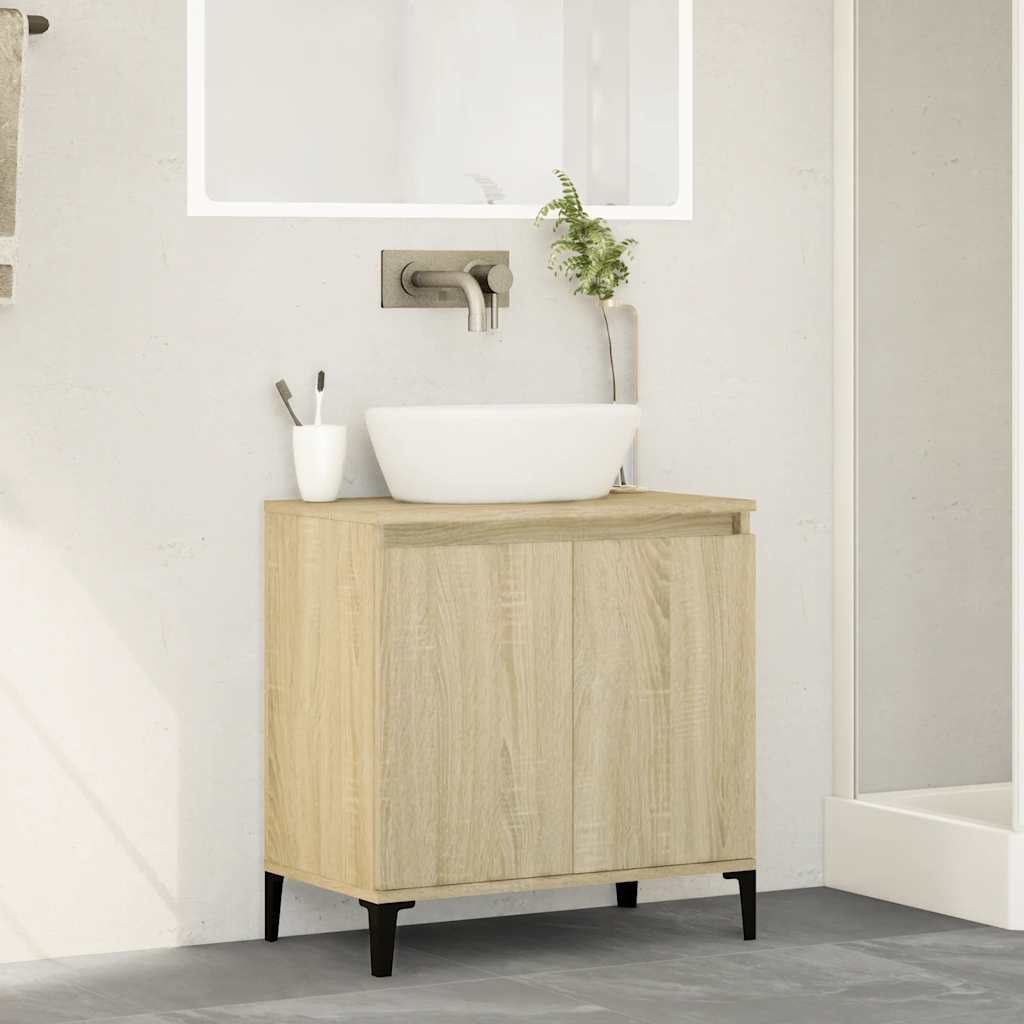 underskab til håndvask 58x33x60 cm konstrueret træ sonoma-eg