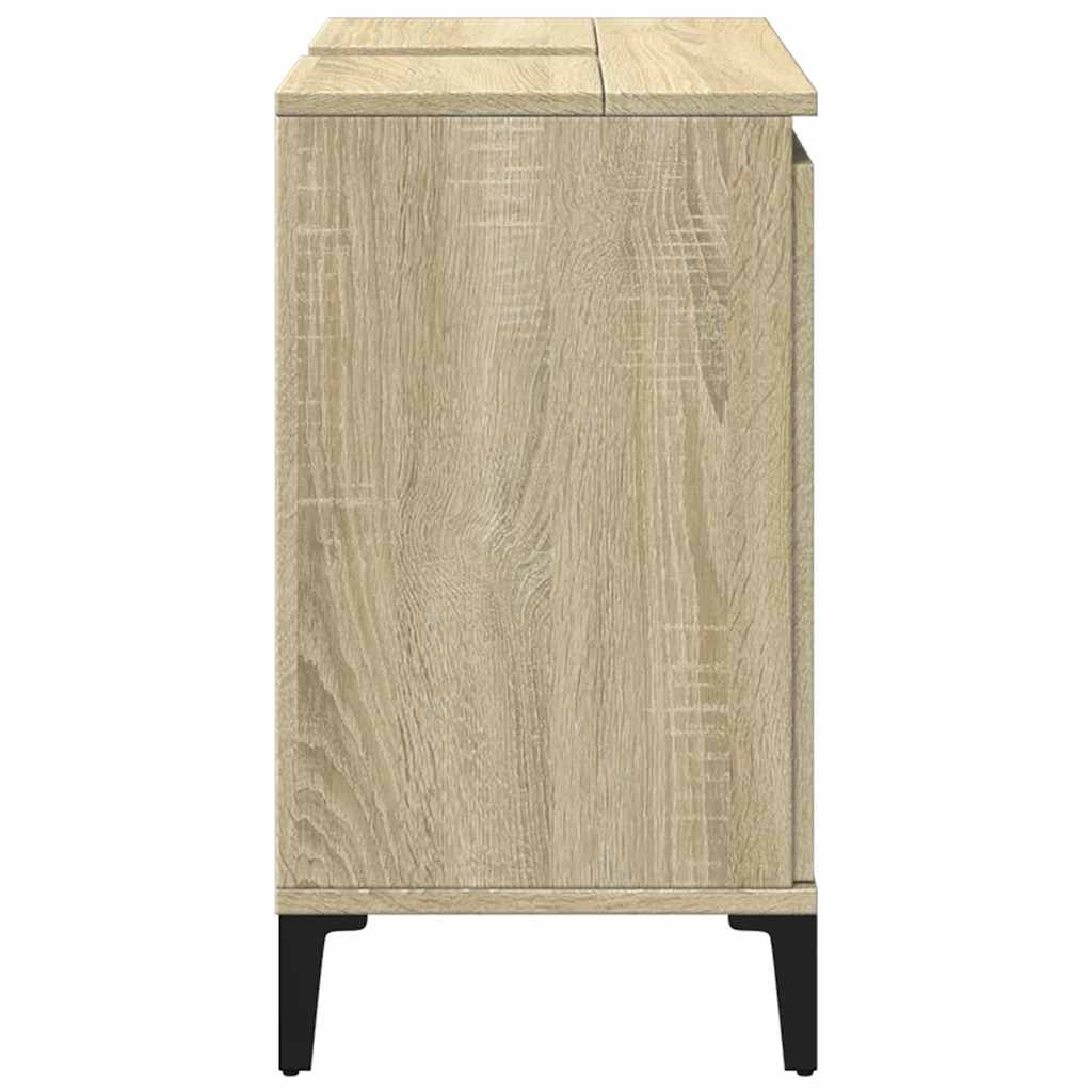 underskab til håndvask 58x33x60 cm konstrueret træ sonoma-eg