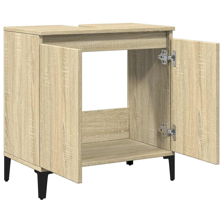 underskab til håndvask 58x33x60 cm konstrueret træ sonoma-eg