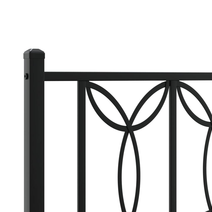 sengeramme med sengegavl 75x190 cm metal sort