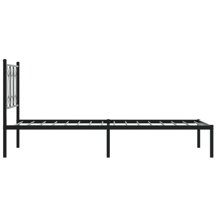sengeramme med sengegavl 90x200 cm metal sort