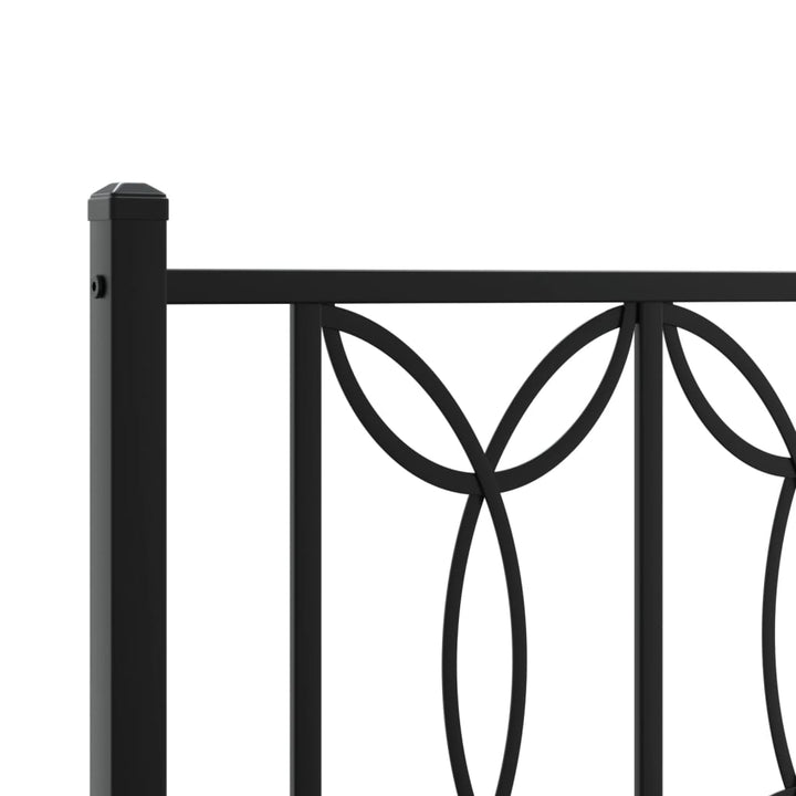 sengeramme med sengegavl 90x200 cm metal sort