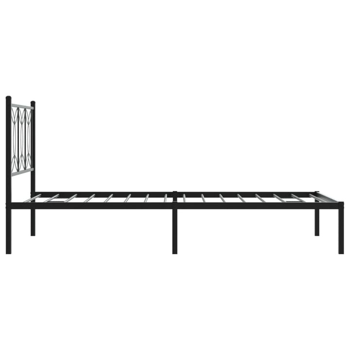 sengeramme med sengegavl 100x190 cm metal sort