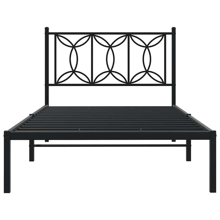 sengeramme med sengegavl 107x203 cm metal sort