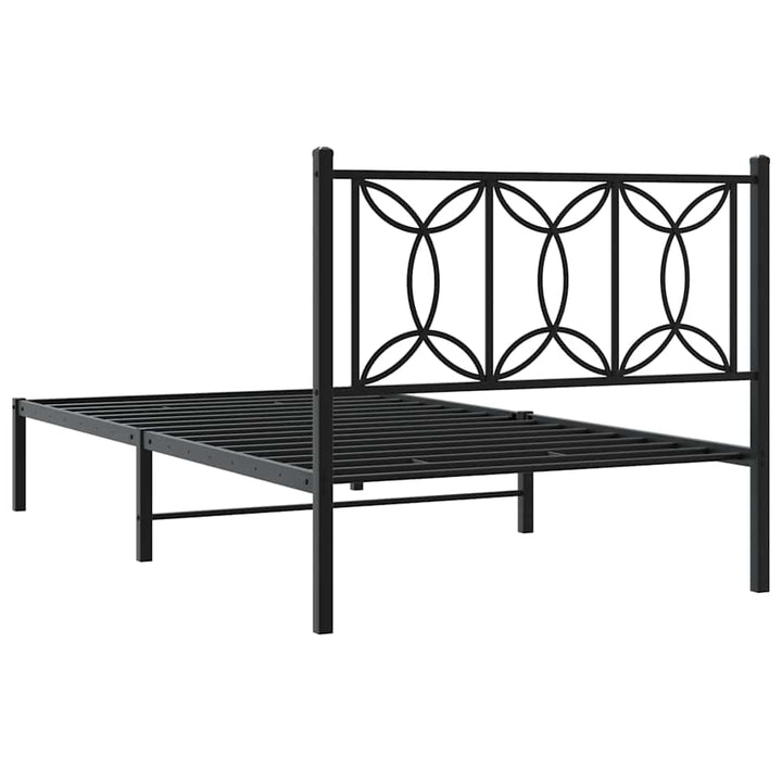 sengeramme med sengegavl 107x203 cm metal sort