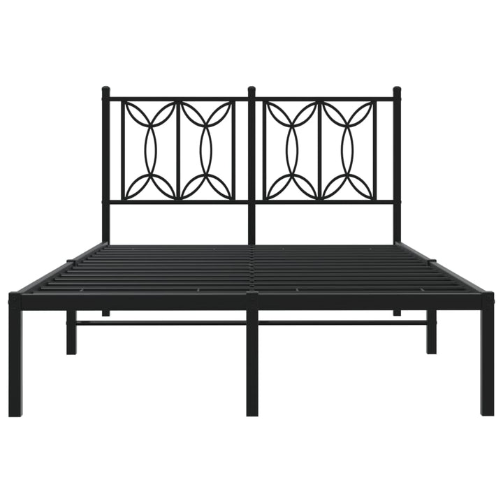sengeramme med sengegavl 120x190 cm metal sort