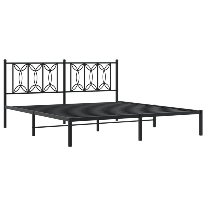 sengeramme med sengegavl 183x213 cm metal sort