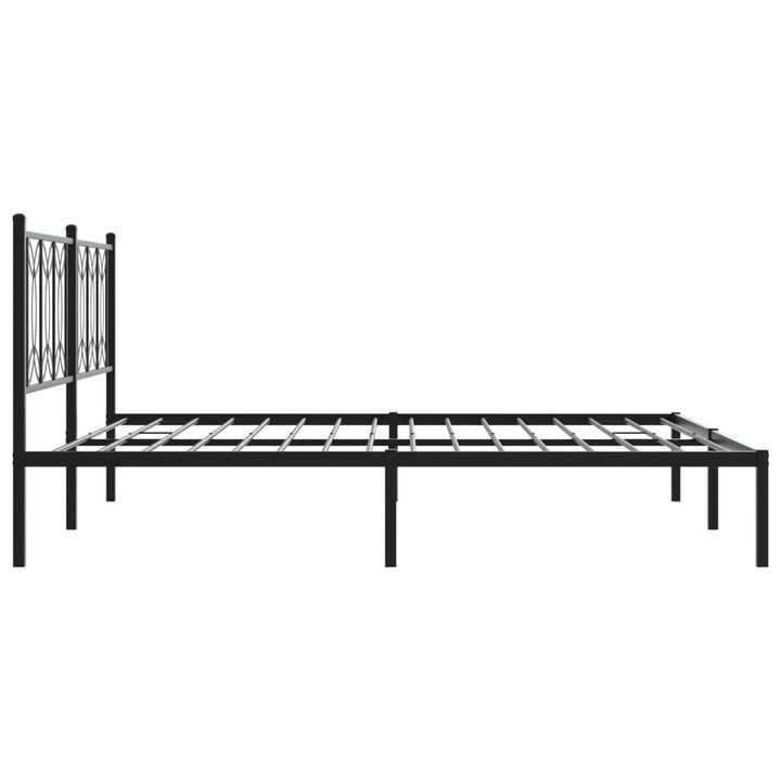 sengeramme med sengegavl 183x213 cm metal sort