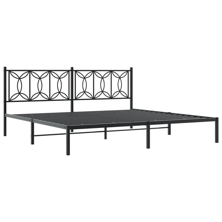 sengeramme med sengegavl 193x203 cm metal sort