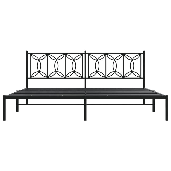 sengeramme med sengegavl 193x203 cm metal sort