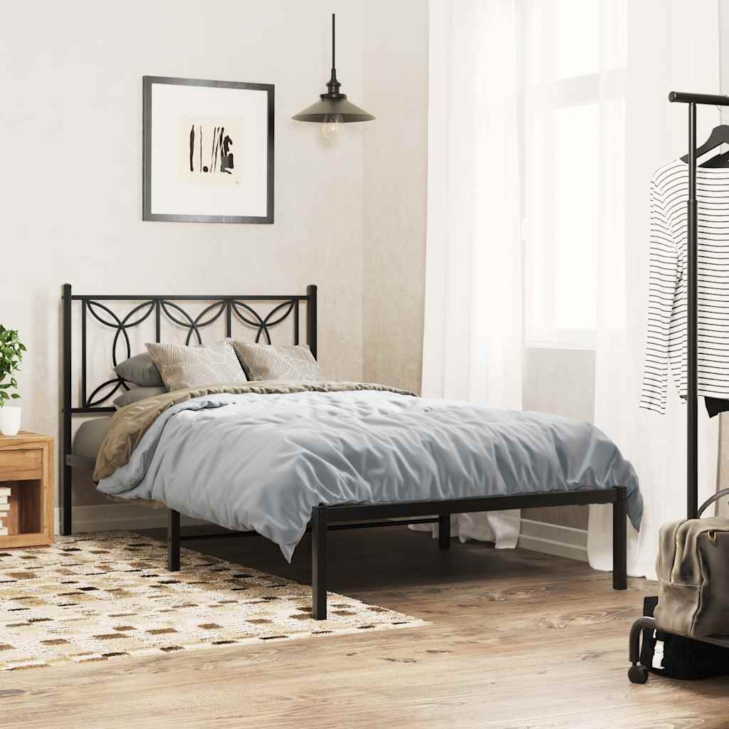 udskiftningsgavl 107 cm metal sort
