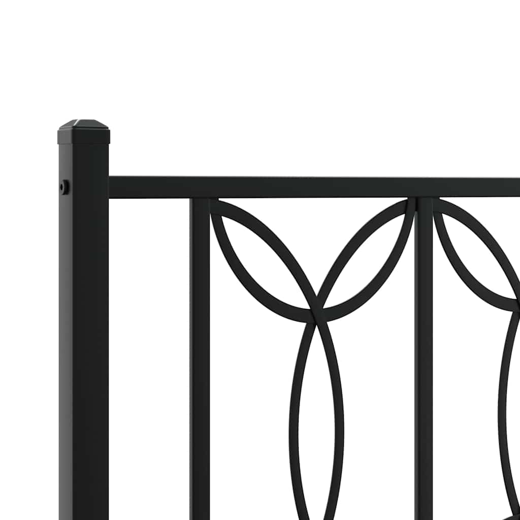 udskiftningsgavl 107 cm metal sort