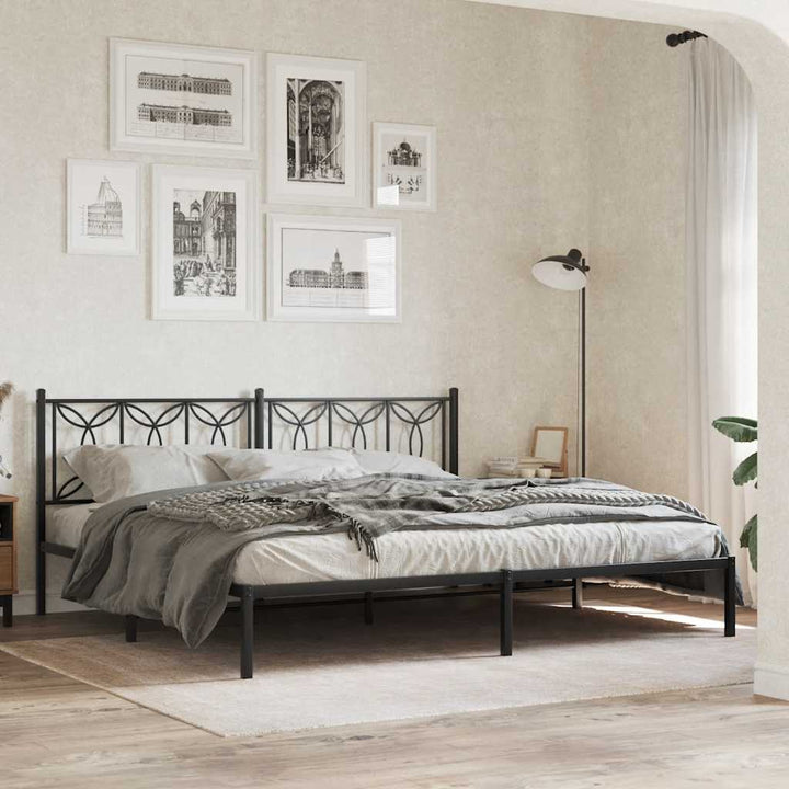 udskiftningsgavl 193 cm metal sort