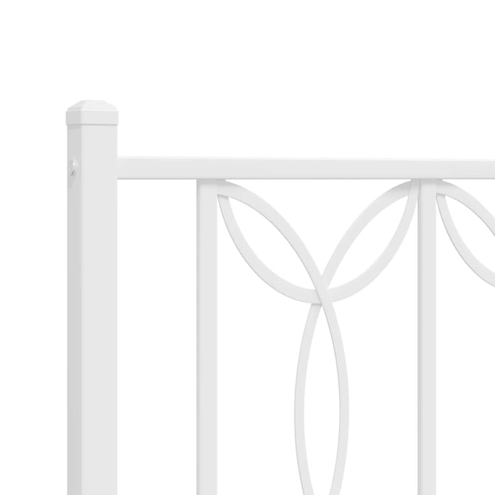 sengeramme med sengegavl 80x200 cm metal hvid
