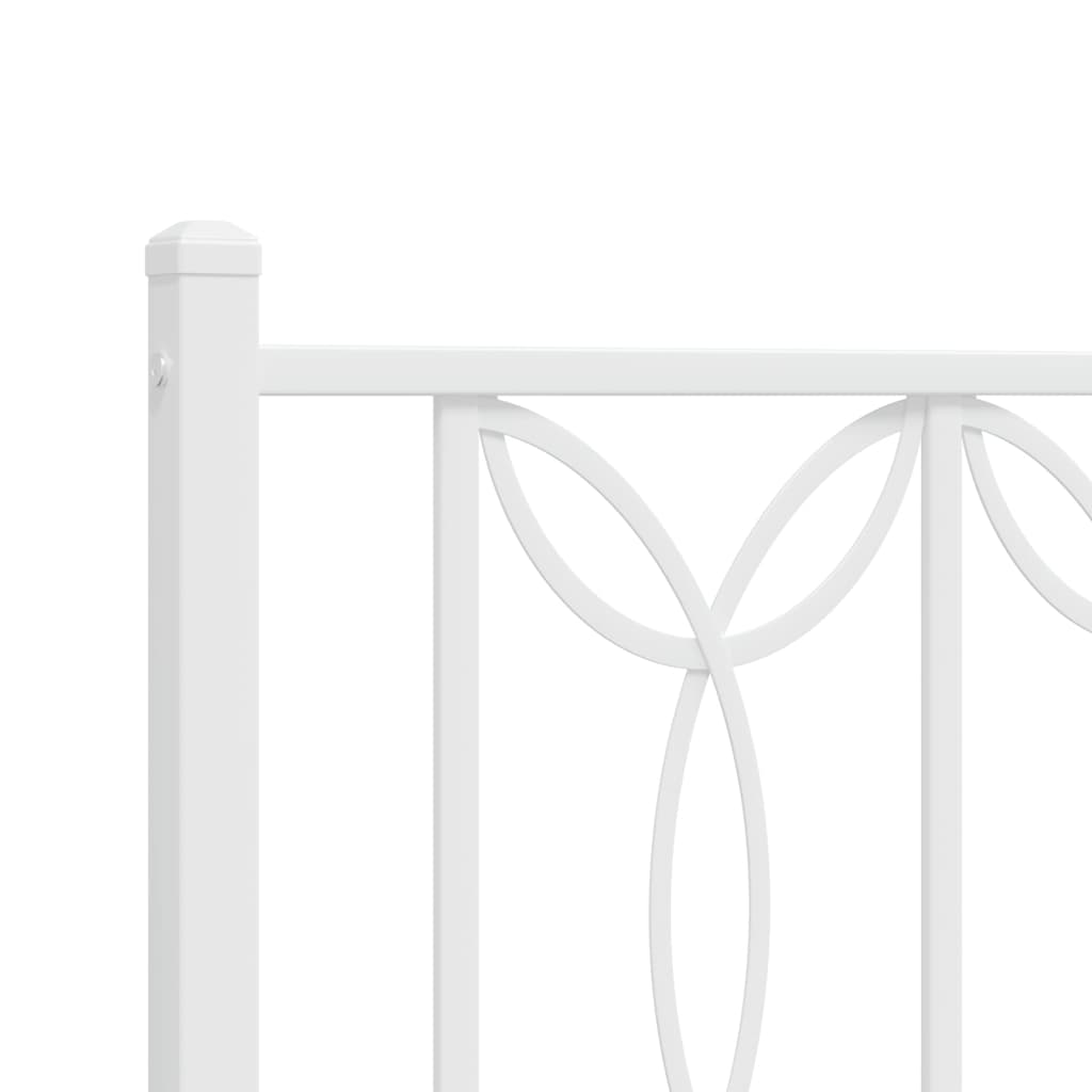 sengeramme med sengegavl 107x203 cm metal hvid