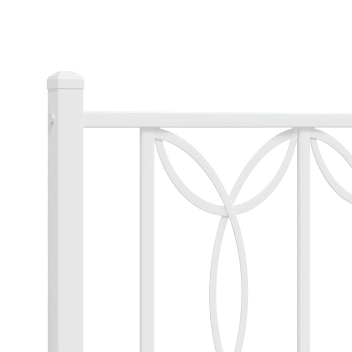 sengeramme med sengegavl 107x203 cm metal hvid