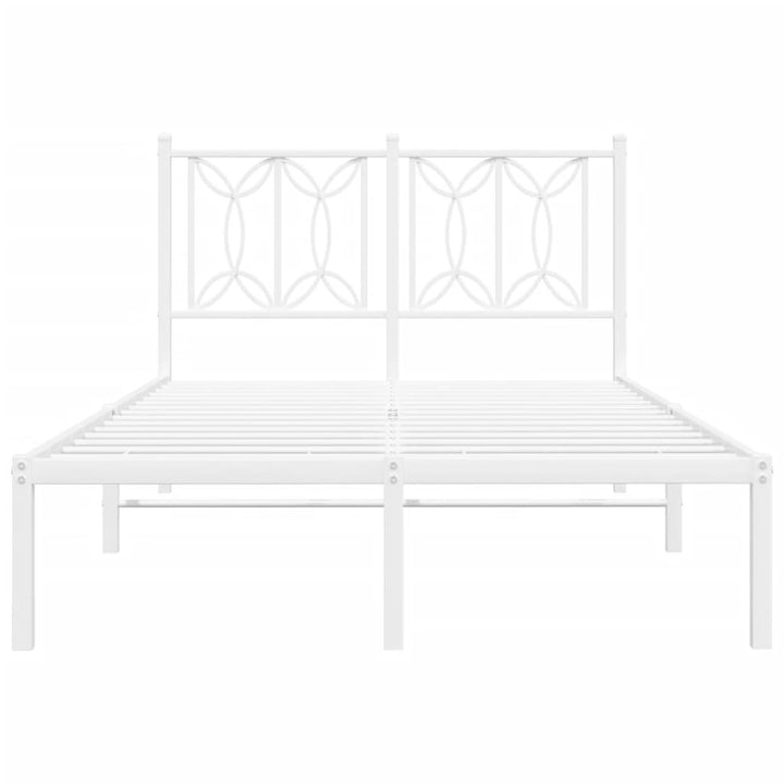 sengeramme med sengegavl 120x190 cm metal hvid
