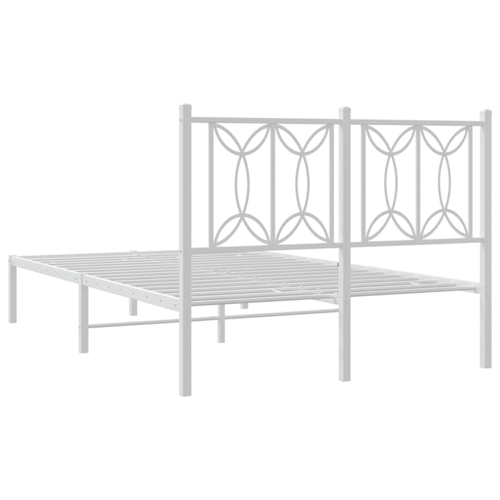 sengeramme med sengegavl 120x190 cm metal hvid