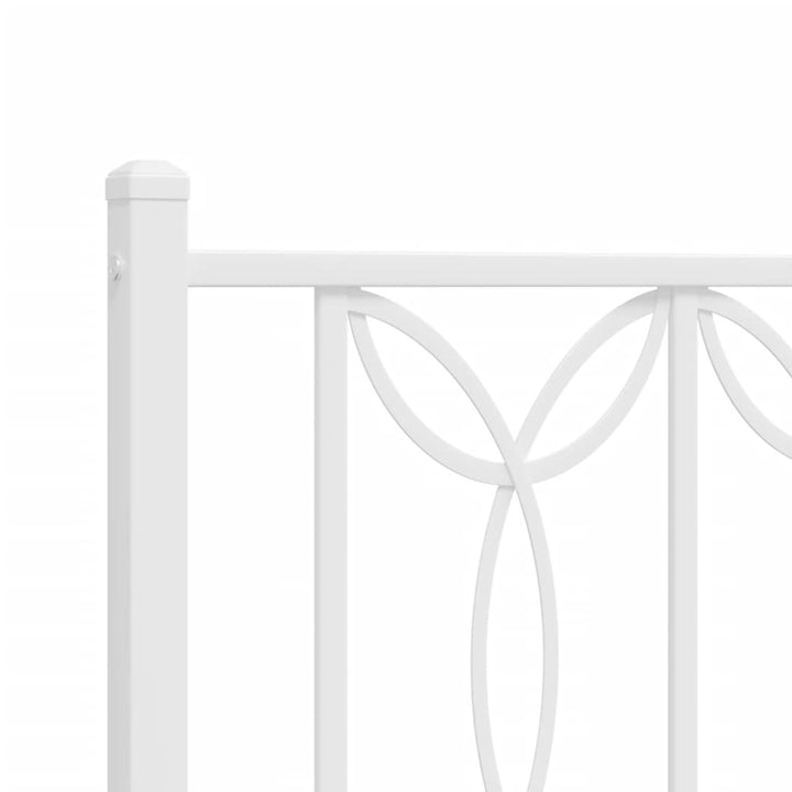 sengeramme med sengegavl 150x200 cm metal hvid