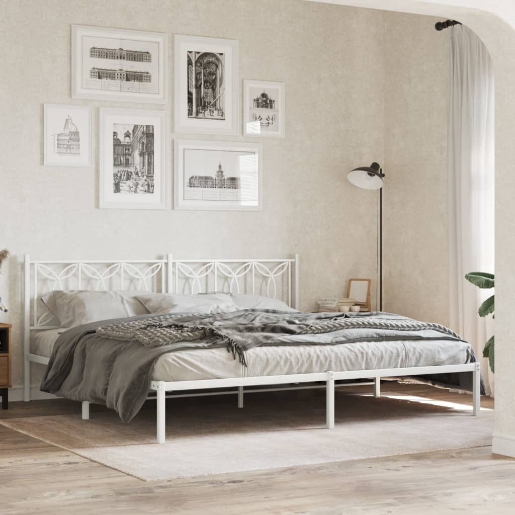 udskiftningsgavl 200 cm metal hvid