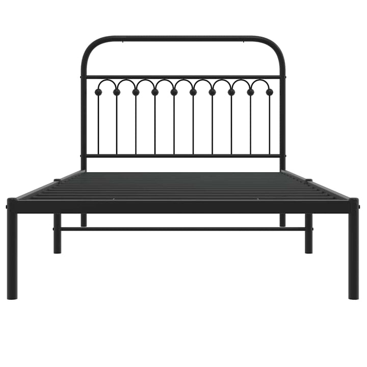 sengeramme med sengegavl 107x203 cm metal sort