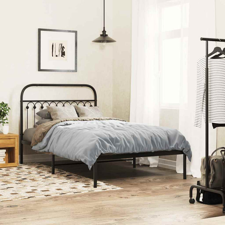 sengeramme med sengegavl 107x203 cm metal sort