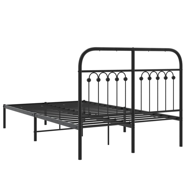sengeramme med sengegavl 120x190 cm metal sort