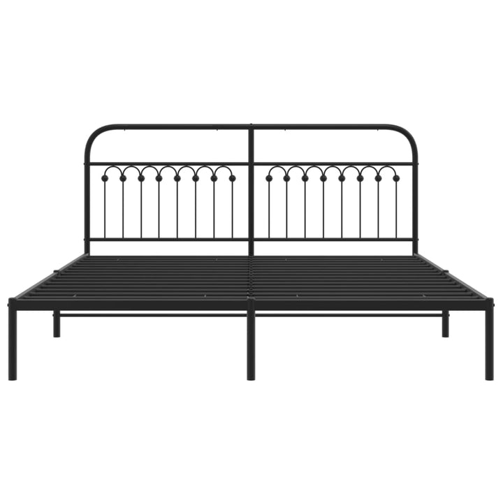 sengeramme med sengegavl 183x203 cm metal sort