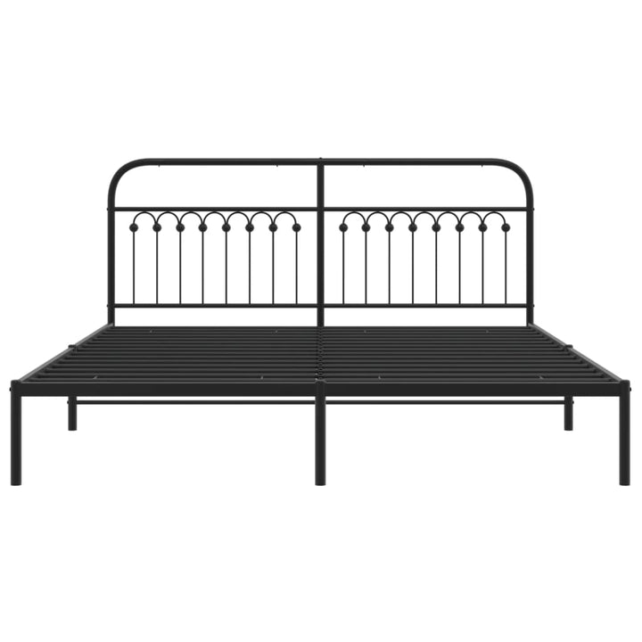 sengeramme med sengegavl 183x213 cm metal sort