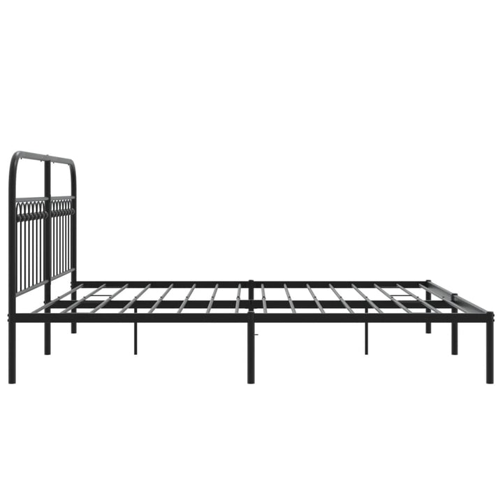 sengeramme med sengegavl 183x213 cm metal sort