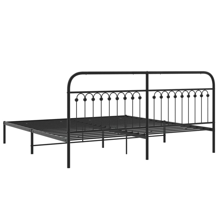 sengeramme med sengegavl 193x203 cm metal sort