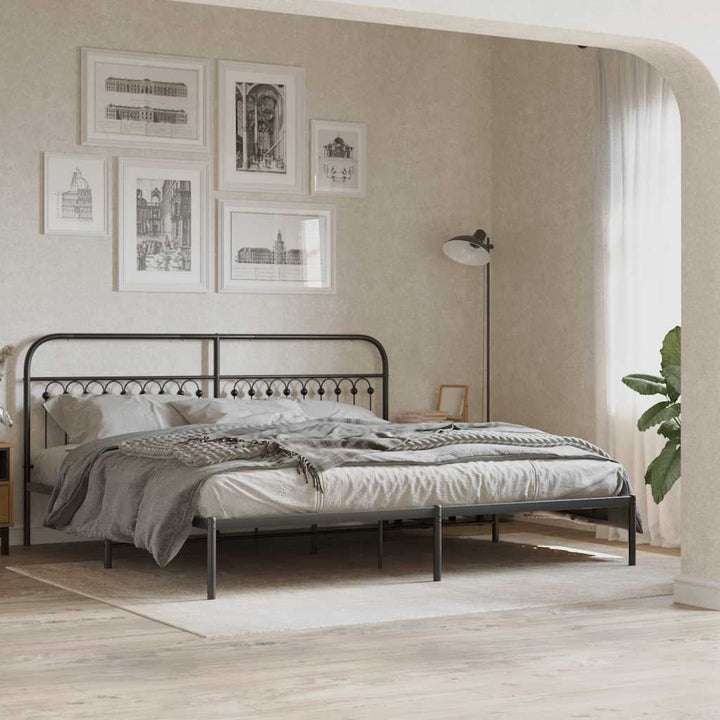 udskiftningsgavl 193 cm metal sort