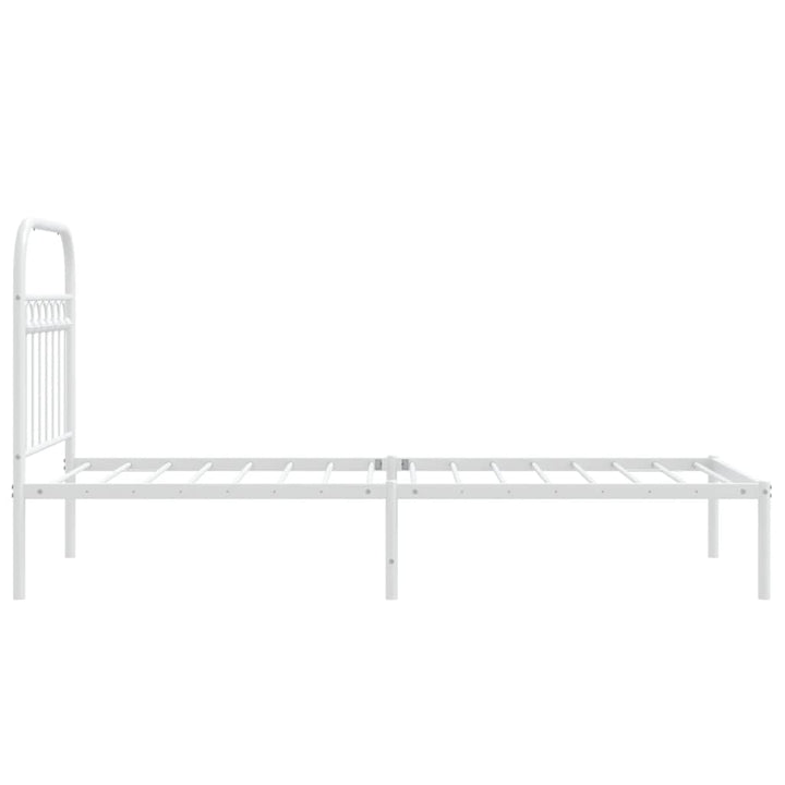 sengeramme med sengegavl 80x200 cm metal hvid