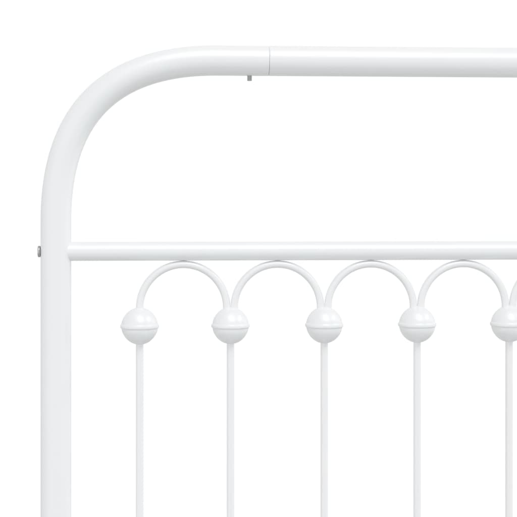 sengeramme med sengegavl 80x200 cm metal hvid