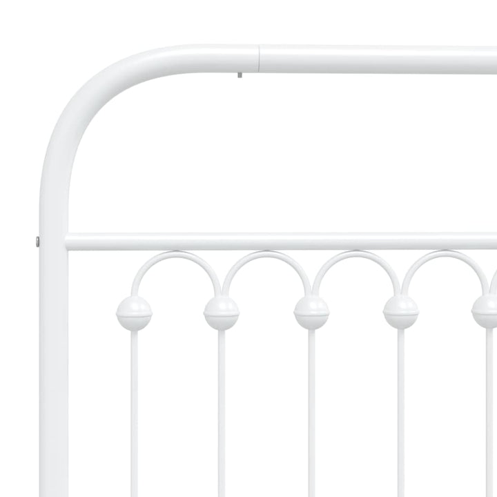 sengeramme med sengegavl 80x200 cm metal hvid