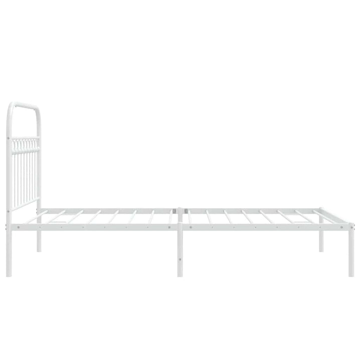 sengeramme med sengegavl 107x203 cm metal hvid