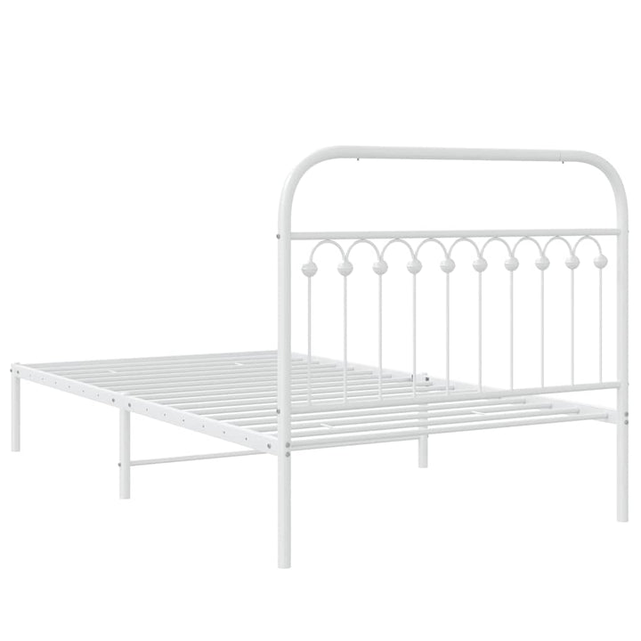 sengeramme med sengegavl 107x203 cm metal hvid
