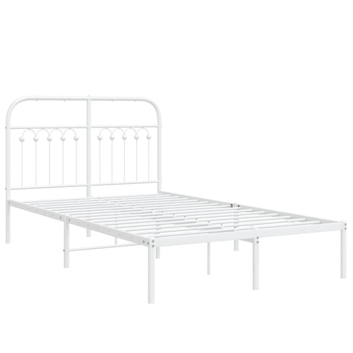 sengeramme med sengegavl 120x190 cm metal hvid