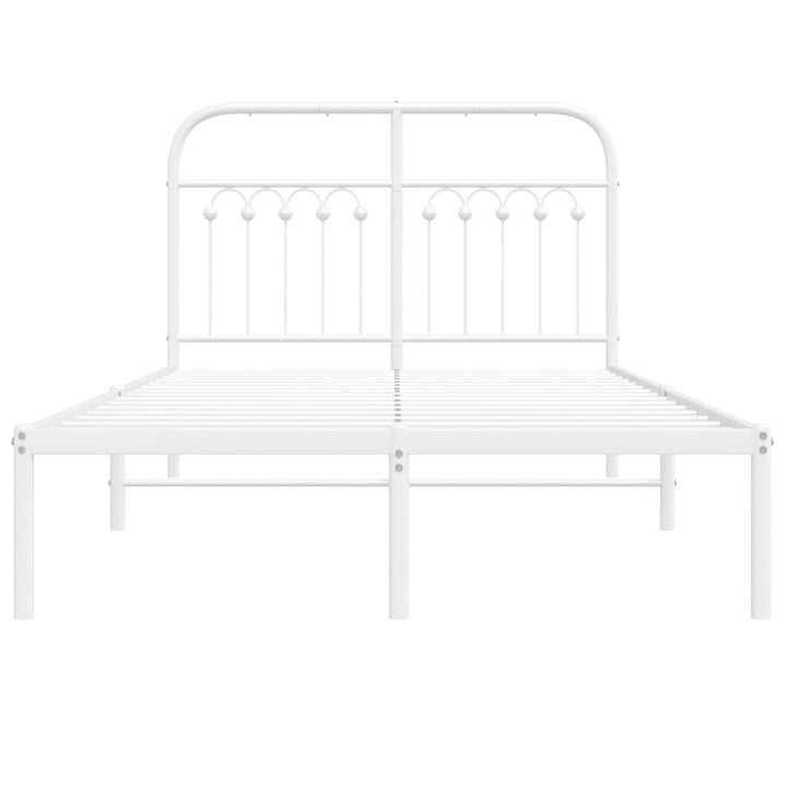 sengeramme med sengegavl 120x190 cm metal hvid