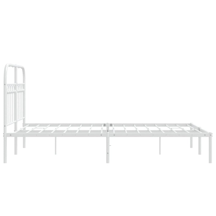 sengeramme med sengegavl 120x190 cm metal hvid