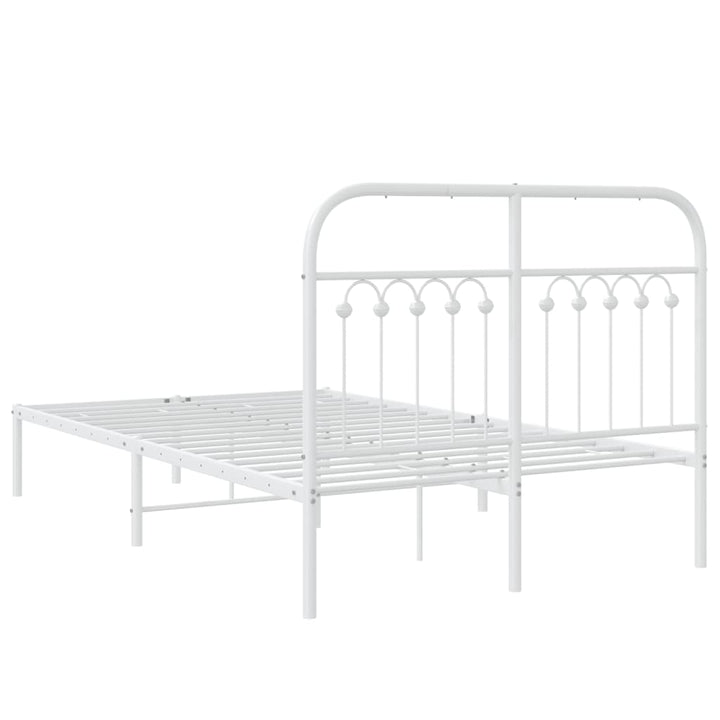 sengeramme med sengegavl 120x190 cm metal hvid
