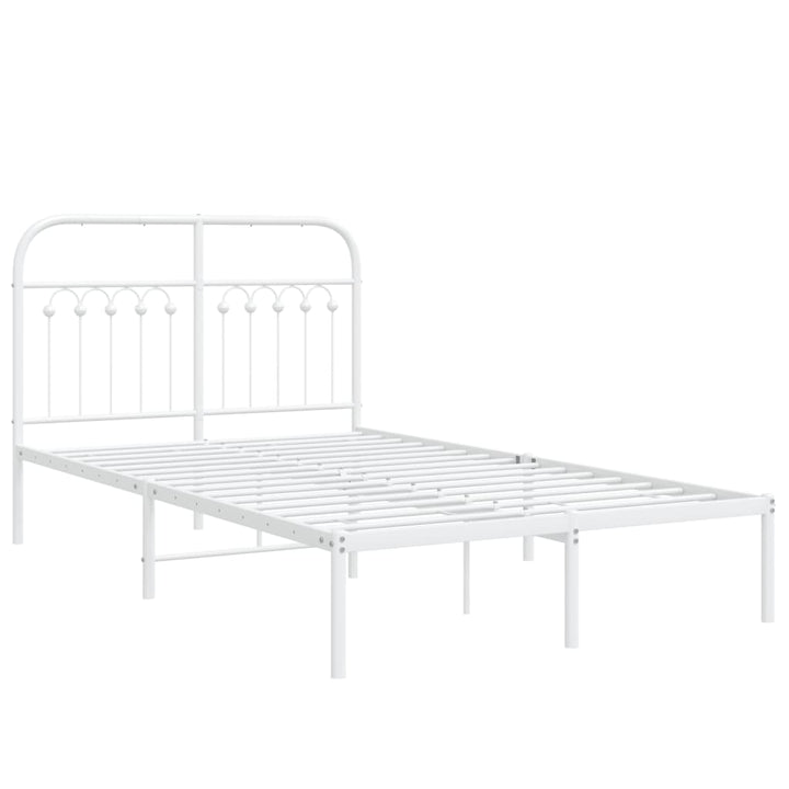sengeramme med sengegavl 120x200 cm metal hvid