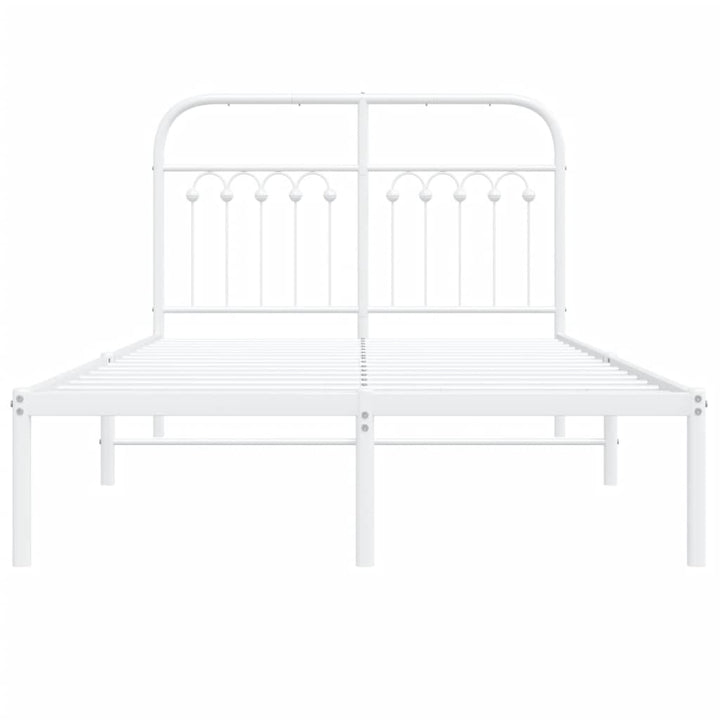 sengeramme med sengegavl 120x200 cm metal hvid
