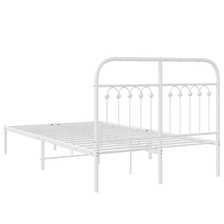 sengeramme med sengegavl 120x200 cm metal hvid