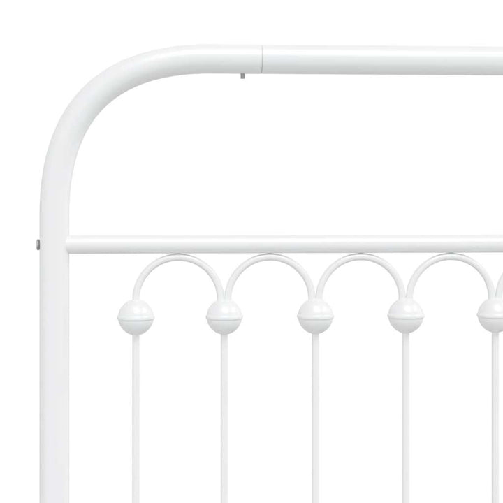 sengeramme med sengegavl 183x203 cm metal hvid