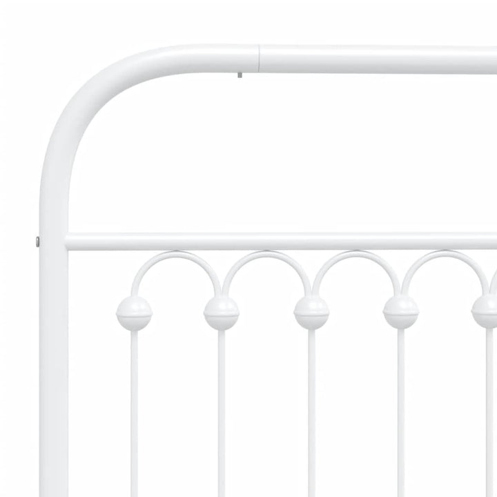 sengeramme med sengegavl 183x213 cm metal hvid