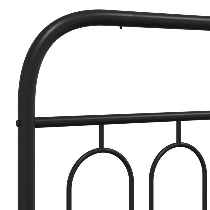 sengeramme med sengegavl 90x190 cm metal sort